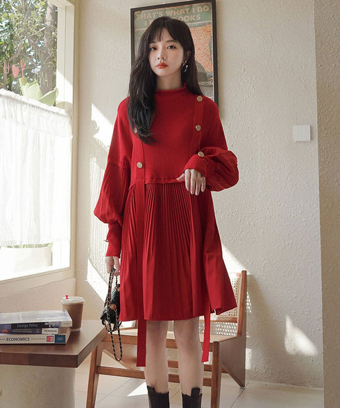 Lantern Sleeve Dress